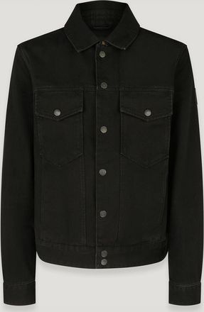 Belstaff Piston Trucker Jacket Mens Washed Denim Washed Black Size 2XL