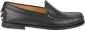 Tod's Metal Dots Loafers - Dames - Loafers - Zwart - 36 EU - Leer - Schoenen