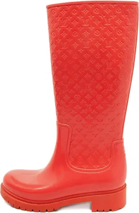 Louis Vuitton monogram rubber boots - Orange
