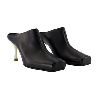 Maison Margiela Womens Lambskin Leather High Heel Mule Black