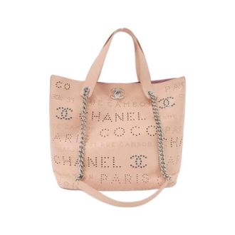 Chanel Pre-owned Vintage Tweed & Kalfsleer Tote - Dames - Vintage Shopper - Roze - ONE Size - Leer - Vintage