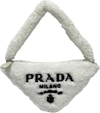 Prada Pre-owned Handbags, female, White, Size: ONE SIZE Pre-owned Fabric prada-bags
