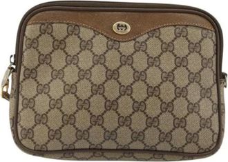 Gucci Pre-owned Vintage Schoudertas - Dames - Vintage Schoudertas - Bruin - ONE Size - Leer - Vintage