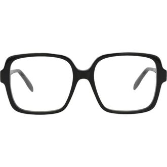 Alexander McQueen 55mm Square Optical Glasses in Black Black Transparent at Nordstrom Rack