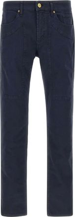 Jeckerson John broek met vijf zakken en logopatch - Blauw