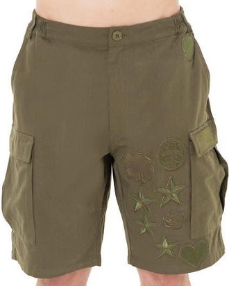 Dai Moda Menswear Patches Cargo Shorts in Army Green at Nordstrom, Size Xx-Large