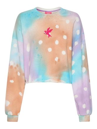 One Teaspoon Felpa con fantasia tie dye - Blu