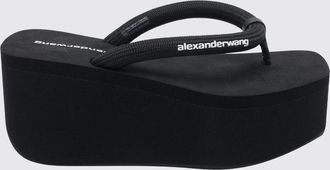 Alexander Wang Sandali infradito Jenna in mesh con zeppa alta e platform
