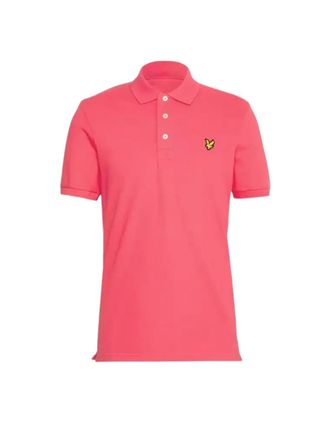 Lyle & Scott Mens Lyle & Scott Electric Pink Plain Polo Shirt - Red - Size: 38
