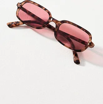 I-SEA Skinny Rectangle Tortoiseshell Sunglasses