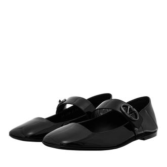 Valentino Garavani Loafer - Ballerina Vlogo - Gr. 37 (EU) - in Schwarz - für Damen