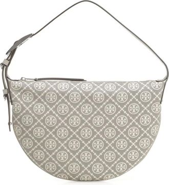 Tory Burch T Monogram Balloon Bag - female - Tory Burch - Shoulder Bags - Gray - ONE SIZE - Bags