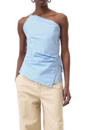 Closed Wrap Top In Cornflower Blue