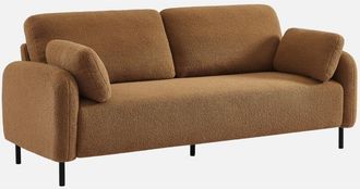 Sweeek Sof&aacute; En Borreguito Con Patas De Metal De 3 Plazas