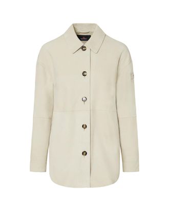 Peuterey Lya Suede Jacket in Parchment