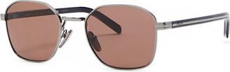 Prada Round-frame Sunglasses - Silver - One Size