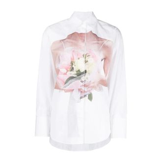 Msgm Msgm, Overhemden, Dames, Wit, M, Katoen, Shirt