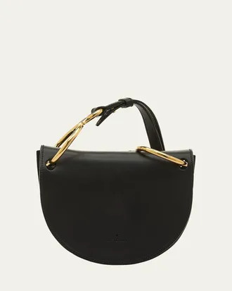 IL BISONTE Consuelo Ring Flap Leather Crossbody Bag