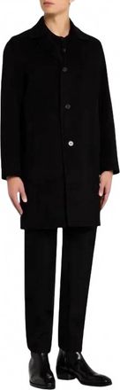 Theory Mens Modern Single-Breasted Coat In Black