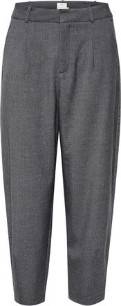 Kaffe Hoge Taille Donkergrijze Broek - Dames - Broeken - Grijs - 2XL - Broeken