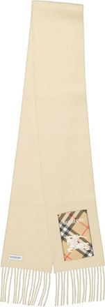 Burberry Winter Scarves, unisex, Beige, Size: ONE SIZE Cashmere Fringed Scarf Spring-Summer 2025