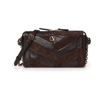 Valentino Garavani Tassen, Dames, Bruin, ONE Size, Leer, Panthea Crossbody Tas