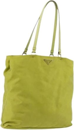 Prada Pre-owned Tote Bags, female, Green, Size: ONE SIZE Pre-owned Vintage Tote Bag
