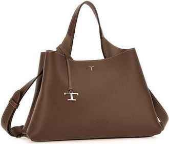 Tod's Apa Leather Top Handle Bag in Noce/creta at Nordstrom