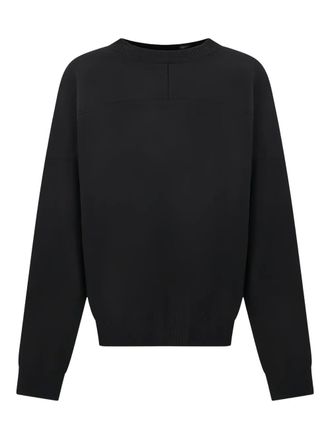 Mordecai round-neck panelled sweater - Black