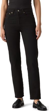 Levi's Wedgie High Waist Straight Jeans in Black Sprout at Nordstrom, Size 25 X 28