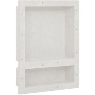 vidaXL Hornacina De Ducha Con 2 Compartimentos Blanco Mate 41x51x10 Cm Vidaxl