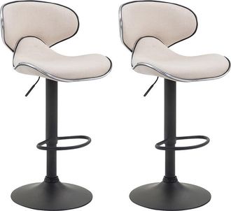 Clp Set 2 Sgabelli Cucina Las Vegas V2 in Tessuto crema nero