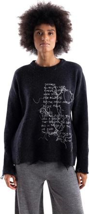 Akep Jersey de Cuello Redondo Dora - Knitwear - Mujer - Gris - S