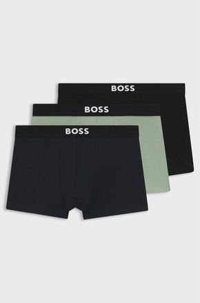 HUGO BOSS Three-Pack Of Stretch-Cotton Trunks With Logo Waistbands, Size XX-Large