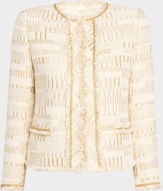 Kobi Halperin Kosta Metallic Chain-Trim Jacket