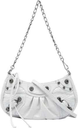 Balenciaga Pre-owned Le Cagole Schoudertas - Dames - Vintage Schoudertas - Wit - ONE Size - Leer - Vintage