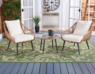 Safavieh Warlen 3 Piece Lounger Outdoor Set (Indoor / Outdoor)