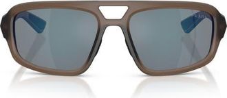 Prada 57mm Mirrored Irregular Sunglasses in Brown/dark Grey Blue/red at Nordstrom