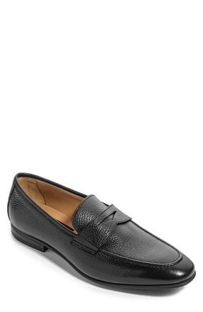 To Boot New York Merritt Pebbled Leather Penny Loafer in Black at Nordstrom, Size 11.5