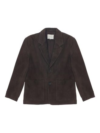 STUDIO NICHOLSON Tiko suede patch-pocket blazer - men - Suede/Viscose - L - Brown