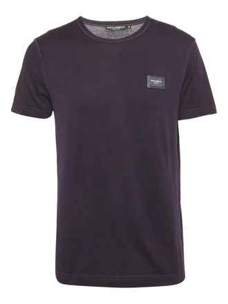Dolce & Gabbana logo-plaque T-shirt - Purple
