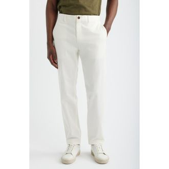 Theory Zaine Slim Chino in Moonsoft Cotton Blend Trousers in Winter Ivory at Nordstrom, Size 31