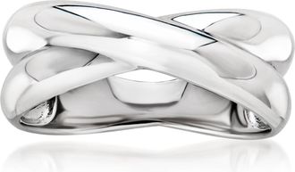 Ross-Simons Sterling Silver Puffed Crisscross Ring