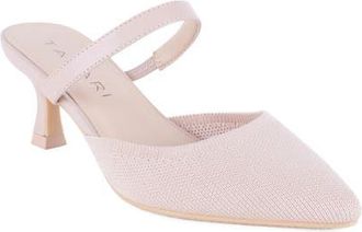 Elie Tahari Fuji Pointed Toe Kitten Heel Mule in Natural at Nordstrom, Size 7.5