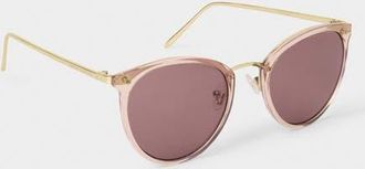 Katie Loxton Santorini Sunglasses in Rose Gold Transparent and Gold at Nordstrom