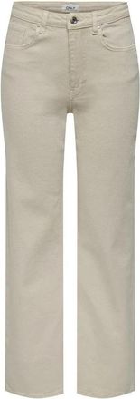Only Onljuicy HW Wide Leg Jeans - Dames - Regular Fit Jeans - Beige - W32 L32 - Katoen - Jeans
