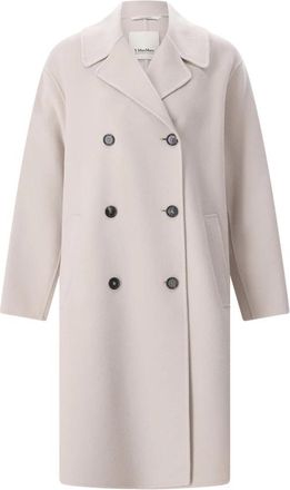 Max Mara Single-Breasted Coats - Dames - Mantel - Beige - XL - Wol - Jassen