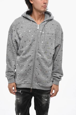 Dsquared2 Hooded Sweatshirt TINY MIRROR with Front Zip Dsquared2