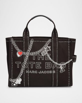 Marc Jacobs The Medium Trompe Loeil Canvas Tote Bag