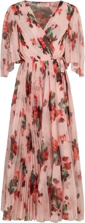 Philosophy di Lorenzo Serafini Gebloemde Geplooide Lange Jurk - Dames - Casual kleedjes - Veelkleurig - M - Polyester - Kleedjes